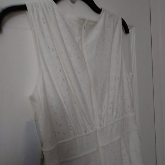 London Times Women's Inset Waist Midi Fit and Flare Dress - Picture 3 of 13